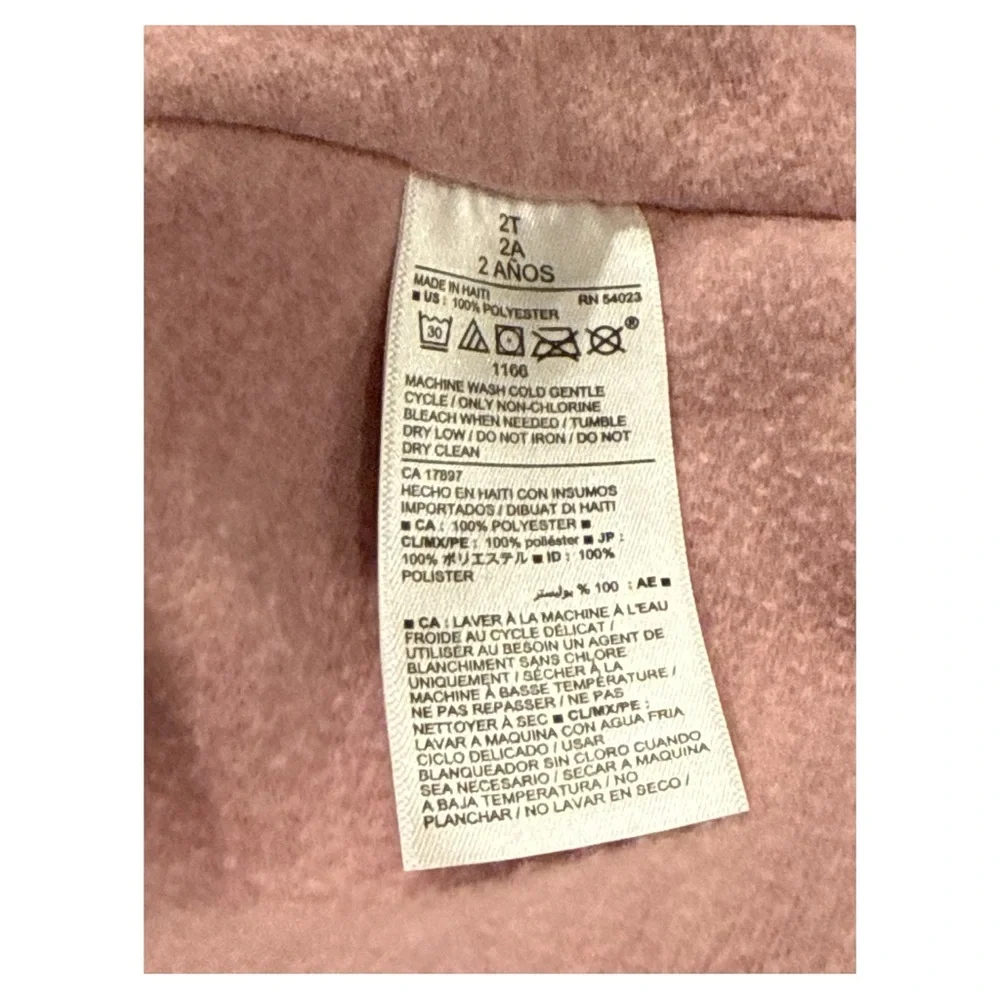 Old Navy Toddler Girl Micro Fleece‎ Hooded Poncho, Size 2T